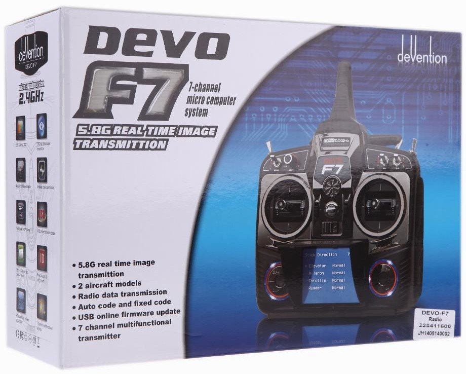Аппаратура радиоуправления Walkera Devo F7 (с FPV) 2.4GHz - DEVO-F7