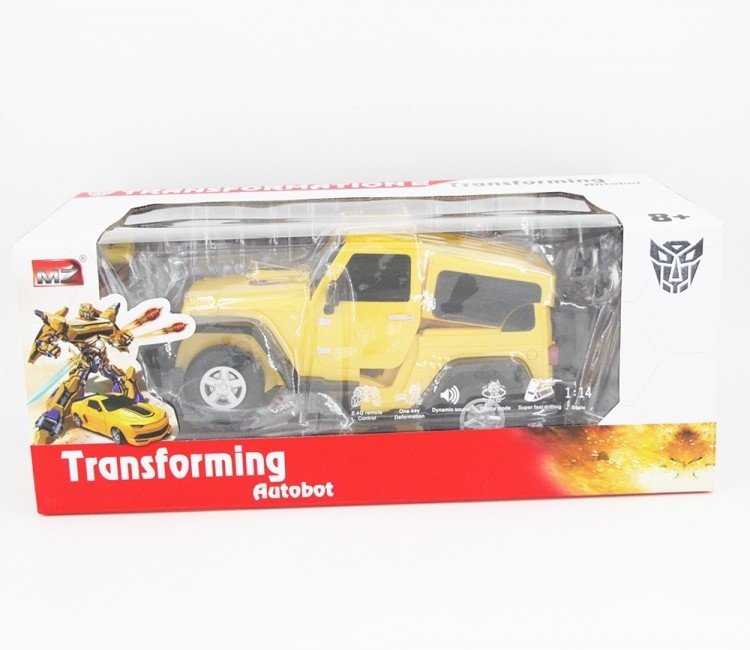 Радиоуправляемый робот трансформер Jeep Rubicon Yellow масштаб 1:14 - 2329PF