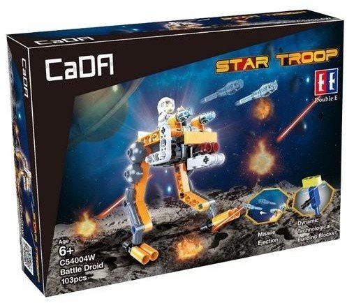 Конструктор Double E Cada Technics звездный отряд, собери звездный корабль с C54001W+02W+03W (103 детали) - C54004W