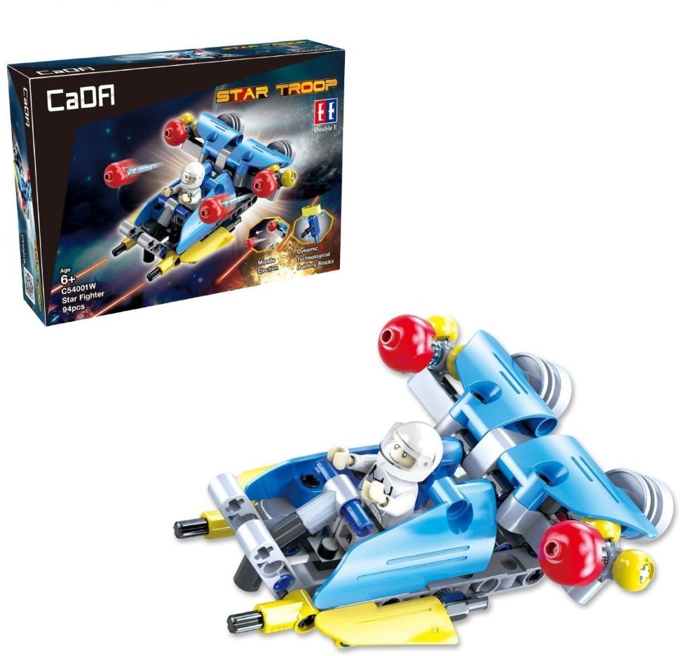 Конструктор Double E Cada Technics звездный отряд, соберите звездный корабль с C54002W+03W+04W (94 детали) - C54001W