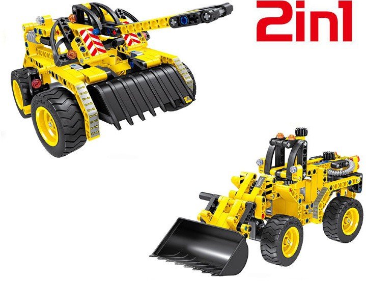 Конструктор 2 в 1 (бульдозер и танк) QiHui Technics 261 деталь - QH6803