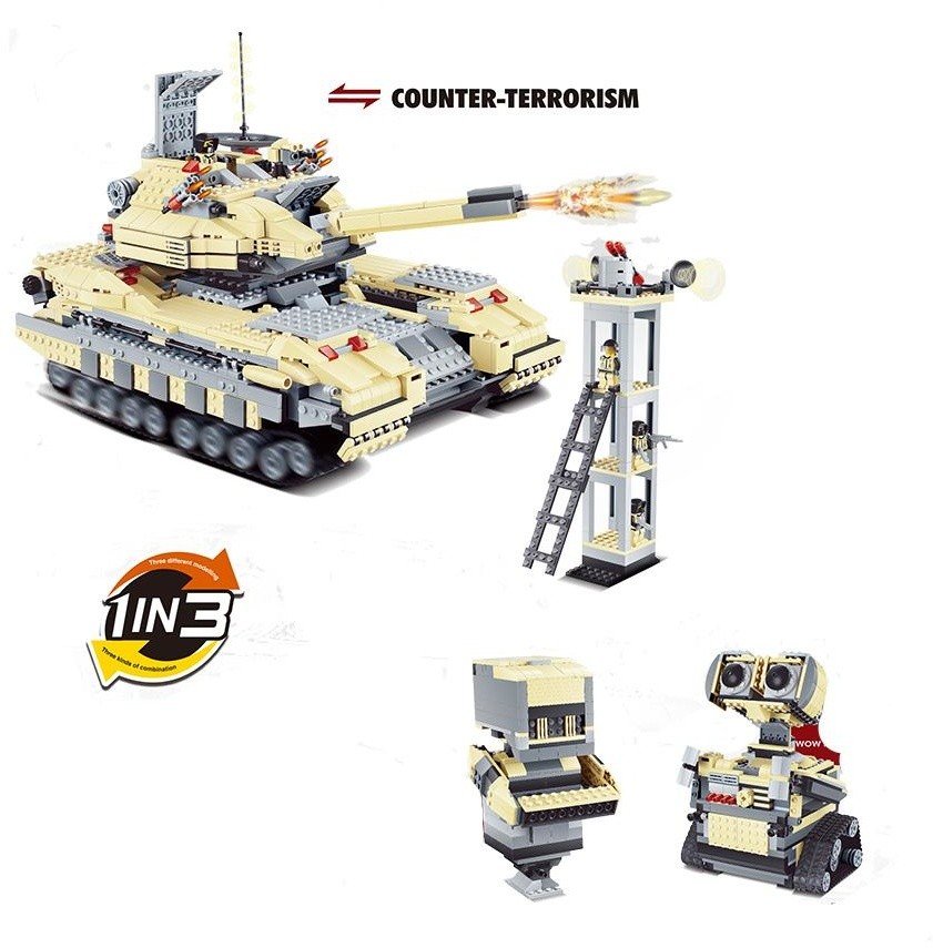 Конструктор Jie Star 3в1 (танк Т-90 и два робота) - 29018
