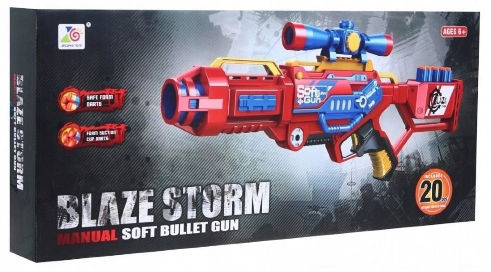 Автомат Zecong Toys *BlazeStorm* с мягкими пулями (тройной выстрел) - 7068